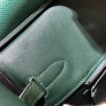 「#4687」Hermes Birkin peacock green with British green silver buckle epsom leather, hand-sewn wax thread 30cm