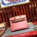 「#4688」Hermes Birkin milkshake pink and red gold buckle epsom leather, hand-sewn wax thread 30cm 「#4688」Hermes Birkin milkshake pink and red gold buckle epsom leather, hand-sewn wax thread 30cm
