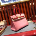 「#4688」Hermes Birkin milkshake pink and red gold buckle epsom leather, hand-sewn wax thread 30cm 「#4688」Hermes Birkin milkshake pink and red gold buckle epsom leather, hand-sewn wax thread 30cm