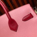 「#4688」Hermes Birkin milkshake pink and red gold buckle epsom leather, hand-sewn wax thread 30cm 「#4688」Hermes Birkin milkshake pink and red gold buckle epsom leather, hand-sewn wax thread 30cm