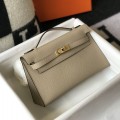 「#4086」 Hermès Trench Gray Mini Kelly Bag No. 1, Gold Buckle 22*14*7cm 「#4086」 Hermès Trench Gray Mini Kelly Bag No. 1, Gold Buckle 22*14*7cm