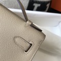 「#4086」 Hermès Trench Gray Mini Kelly Bag No. 1, Gold Buckle 22*14*7cm 「#4086」 Hermès Trench Gray Mini Kelly Bag No. 1, Gold Buckle 22*14*7cm