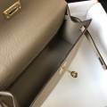 「#4086」 Hermès Trench Gray Mini Kelly Bag No. 1, Gold Buckle 22*14*7cm 「#4086」 Hermès Trench Gray Mini Kelly Bag No. 1, Gold Buckle 22*14*7cm