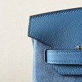 「#4697」Hermes BirkinM8Z7 Ocean Blue/Gold Buckle Swift Leather and Suede, Hand-sewn Wax Thread 25cm 「#4697」Hermes BirkinM8Z7 Ocean Blue/Gold Buckle Swift Leather and Suede, Hand-sewn Wax Thread 25cm