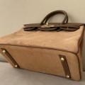 「#4698」 Hermès Birkin Bag Chestnut/Biscuit/Gold Buckle Swift Leather and Suede, Hand-Stitched Wax Thread 25cm