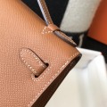 「#4087」 Hermes Golden Brown Mini Kelly Bag No. 1 Gold Buckle 22*14*7cm 「#4087」 Hermes Golden Brown Mini Kelly Bag No. 1 Gold Buckle 22*14*7cm