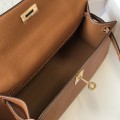 「#4087」 Hermes Golden Brown Mini Kelly Bag No. 1 Gold Buckle 22*14*7cm 「#4087」 Hermes Golden Brown Mini Kelly Bag No. 1 Gold Buckle 22*14*7cm