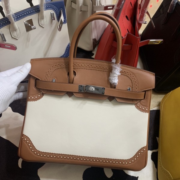 「#4699」 Hermès Birkin Bag Top Grade Lace Leather 30cm Silver Buckle 「#4699」 Hermès Birkin Bag Top Grade Lace Leather 30cm Silver Buckle