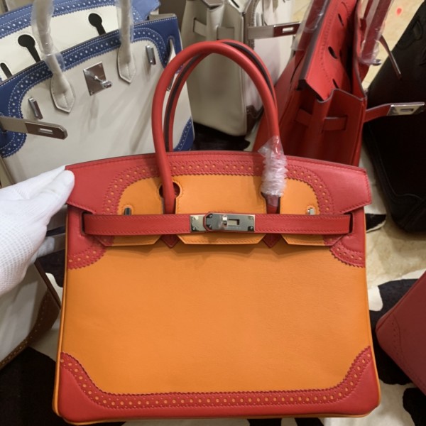 「#4700」 Hermès Birkin Bag Top Grade Lace Leather 30cm Silver Buckle 「#4700」 Hermès Birkin Bag Top Grade Lace Leather 30cm Silver Buckle