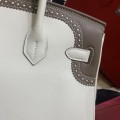 「#4703」 Hermès Birkin Bag Top Grade Lace Leather 30cm Silver Buckle 「#4703」 Hermès Birkin Bag Top Grade Lace Leather 30cm Silver Buckle