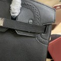 「#4704」 Hermès Birkin Bag Top Grade Lace Leather 30cm Silver Buckle