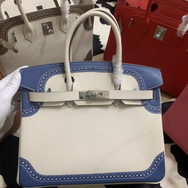 「#4705」 Hermès Birkin Bag Top Grade Lace Leather 30cm Silver Buckle 「#4705」 Hermès Birkin Bag Top Grade Lace Leather 30cm Silver Buckle
