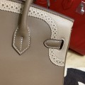 「#4708」 Hermès Birkin Bag Top Grade Lace Leather 30cm Silver Buckle 「#4708」 Hermès Birkin Bag Top Grade Lace Leather 30cm Silver Buckle