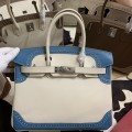 「#4710」 Hermès Birkin Bag Top Grade Lace Leather 30cm Silver Buckle 「#4710」 Hermès Birkin Bag Top Grade Lace Leather 30cm Silver Buckle