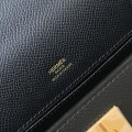 「#4089」 ​​Hermès Black Mini Kelly Bag No. 1 Gold Buckle 22*14*7cm