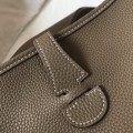 「#4097」 Hermès Elephant Grey French Evelyne Bag 29cm