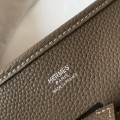 「#4097」 Hermès Elephant Grey French Evelyne Bag 29cm
