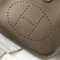 「#4097」 Hermès Elephant Grey French Evelyne Bag 29cm