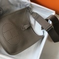 「#4097」 Hermès Elephant Grey French Evelyne Bag 29cm