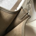 「#4100」 Hermès Elephant Grey Evelyne Bag 17cm