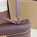 「#7066」Loro pian Extra Pocket L19 gold buckle - FAI8393 - 19x6.5x11cm - red bean color