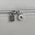 「#7067」Loro pian Extra Pocket L19 silver buckle - FAI8393 - 19x6.5x11cm - pearl gray