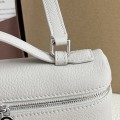 「#7067」Loro pian Extra Pocket L19 silver buckle - FAI8393 - 19x6.5x11cm - pearl gray