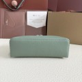 「#7068」Loro pian Extra Pocket L19 silver buckle - FAI8393 - 19x6.5x11cm - Artemisia leaf green