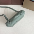 「#7068」Loro pian Extra Pocket L19 silver buckle - FAI8393 - 19x6.5x11cm - Artemisia leaf green