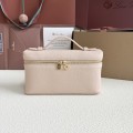 「#7075」Loro pian Extra Pocket L19 gold buckle - FAI8393 - 19x6.5x11cm - cream honey