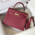 「#4008」 Hermes Ruby Red Kelly 25cm