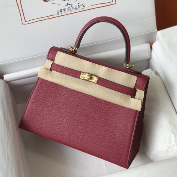 「#4008」 Hermes Ruby Red Kelly 25cm
