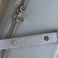 「#7076」Loro pian Extra Pocket L19 silver buckle - FAI8393 - 19x6.5x11cm - light blue