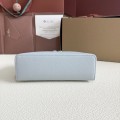 「#7076」Loro pian Extra Pocket L19 silver buckle - FAI8393 - 19x6.5x11cm - light blue