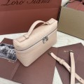 「#7080」Loro pian Extra Pocket L19 silver buckle - FAN1034 - 19x6.5x11cm - pink sand color,Ostrich pattern 「#7080」Loro pian Extra Pocket L19 silver buckle - FAN1034 - 19x6.5x11cm - pink sand color,Ostrich pattern