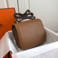 「#4102」Hermès Brown Constance Gold Buckle Bag 19cm