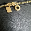 「#7082」Loro pian Extra Pocket L19 gold buckle- FAI8393 - 19x6.5x11cm - black