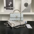 「#10004」Chanel Dark Horse Kelly Long Handle Bag Lychee Cowhide 19*10*4.5cm