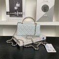 「#10004」Chanel Dark Horse Kelly Long Handle Bag Lychee Cowhide 19*10*4.5cm