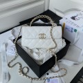 「#10005」Chanel Dark Horse Kelly Long Handle Bag Lychee Cowhide 19*10*4.5cm