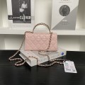 「#10007」Chanel Dark Horse Kelly Long Handle Bag Lychee Cowhide 19*10*4.5cm