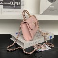 「#10007」Chanel Dark Horse Kelly Long Handle Bag Lychee Cowhide 19*10*4.5cm