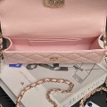 「#10007」Chanel Dark Horse Kelly Long Handle Bag Lychee Cowhide 19*10*4.5cm