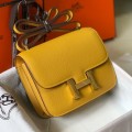 「#4105」 Hermès Yellow Constance Gold Buckle Bag 19cm 「#4105」 Hermès Yellow Constance Gold Buckle Bag 19cm