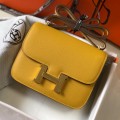 「#4105」 Hermès Yellow Constance Gold Buckle Bag 19cm 「#4105」 Hermès Yellow Constance Gold Buckle Bag 19cm