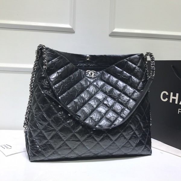 「#10023」 Chanel 103Chanel Piping Chain Tote Pearlescent Cowhide Size 38*32*14cm