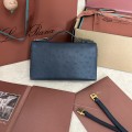 「#7091」Loro pian Extra Pocket L19 gold buckle - FAN1034 - 19x6.5x11cm - midnight blue,Ostrich skin 「#7091」Loro pian Extra Pocket L19 gold buckle - FAN1034 - 19x6.5x11cm - midnight blue,Ostrich skin