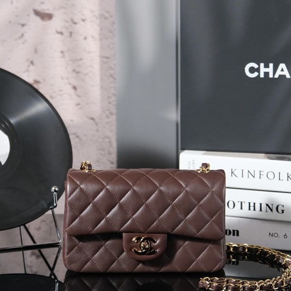 「#10025」Chanel Coffee Brown Classic Flap 20cm 「#10025」Chanel Coffee Brown Classic Flap 20cm