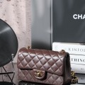 「#10025」Chanel Coffee Brown Classic Flap 20cm 「#10025」Chanel Coffee Brown Classic Flap 20cm