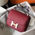 「#4108」 Hermès Red Constance Gold Buckle Bag 19cm 「#4108」 Hermès Red Constance Gold Buckle Bag 19cm